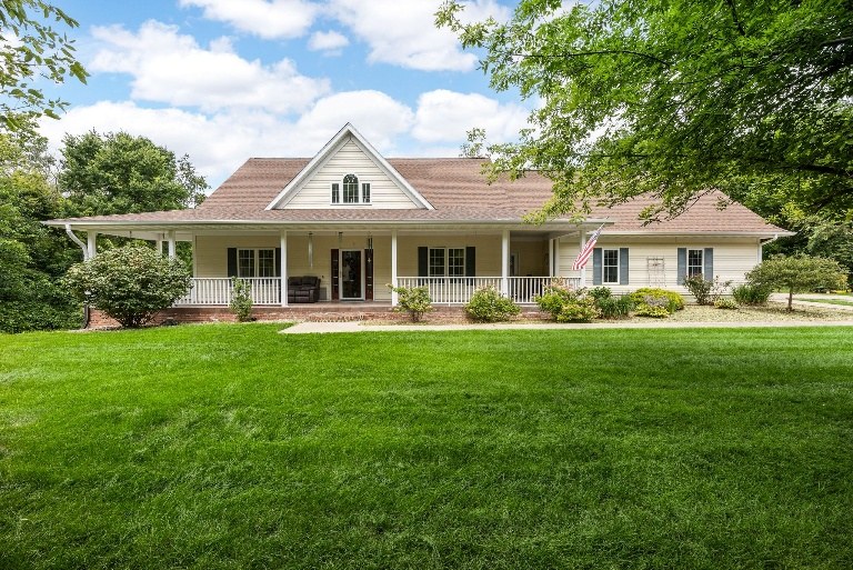 Front of the home and covered porch